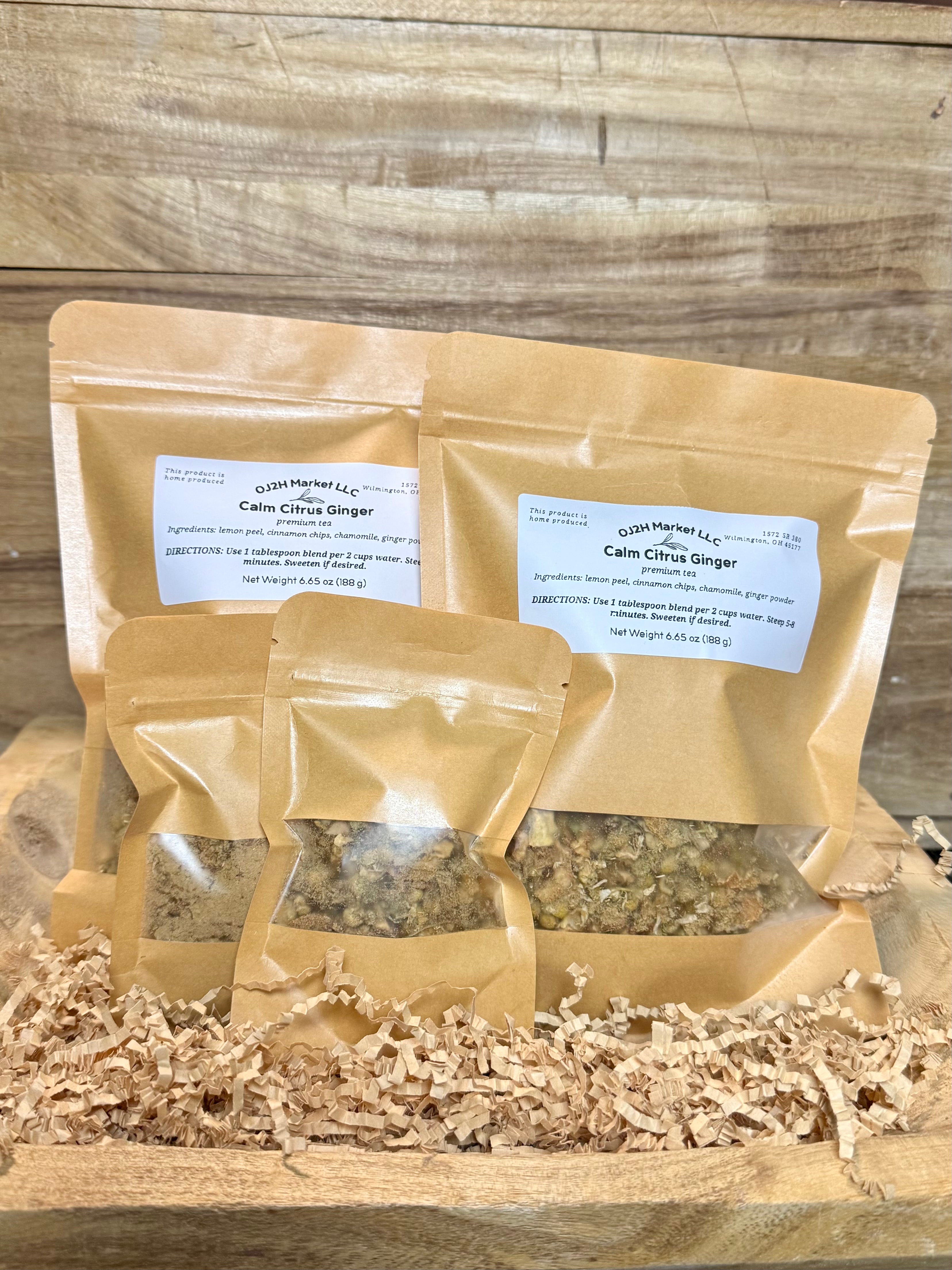 Calm Citrus Ginger Tea – Premium Organic Blend